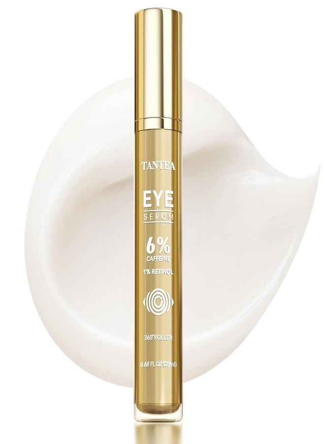 Tantea 6% Caffeine Eye Cream for Dark Circles & Puffiness, 1% Retinol Eye Serum for Under Eyes Bags, Anti-Aging Eyes Cream for Men and Women - Image 1